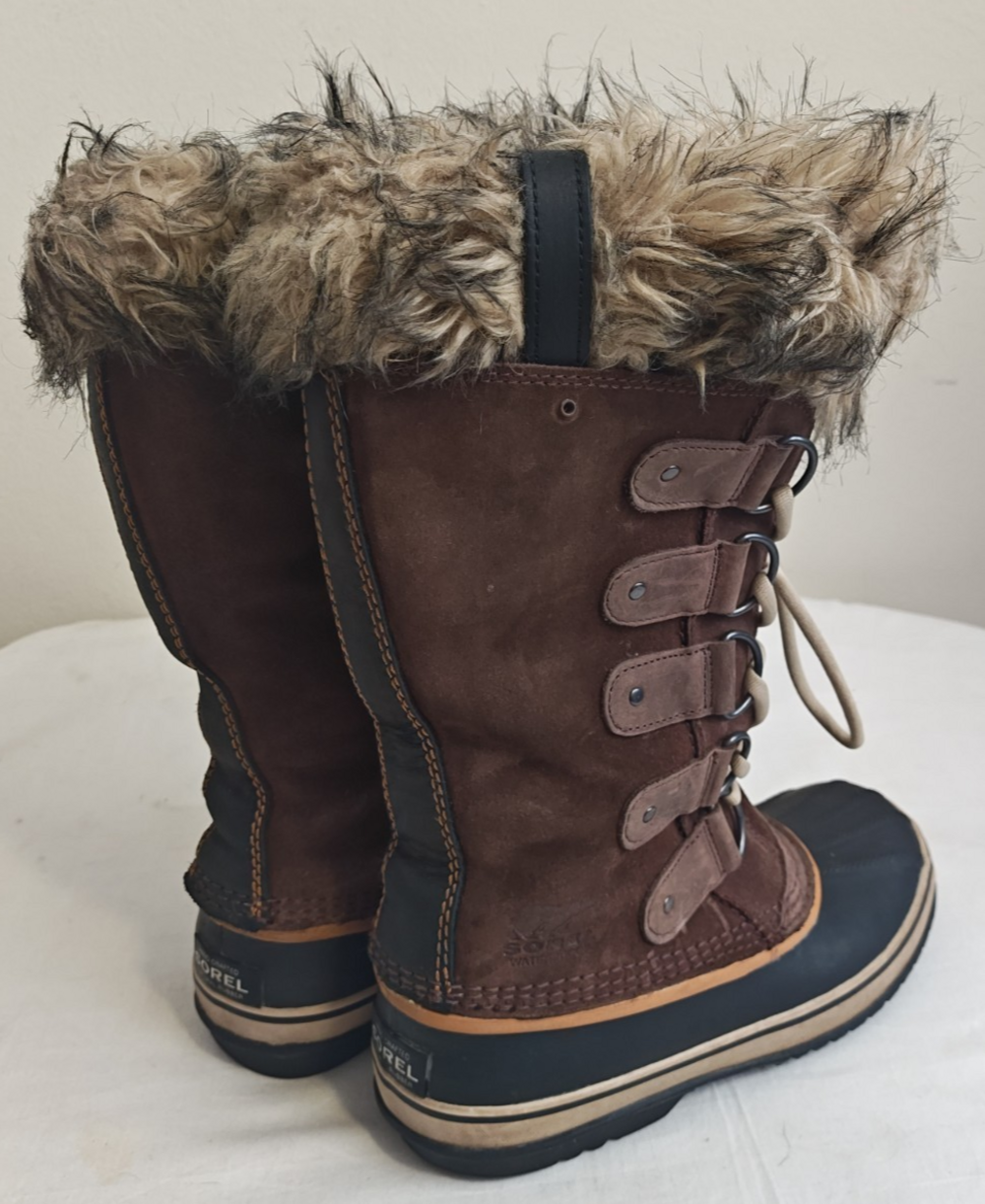 Sorel # NL1540-256 Womens Joan Of Arctic Fur Trim Waterproof Boots Size US8 EU39